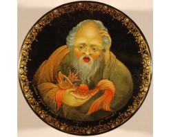 Лаковая миниатюра "Сказка о рыбаке и рыбке"