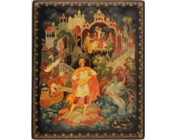 Лаковая миниатюра "Садко гусляр"