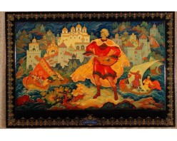 Лаковая миниатюра "Былина Новгорода"