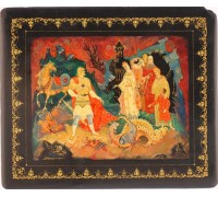 Лаковая миниатюра "Добрыня и змей"