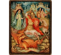 Лаковая миниатюра "Добрыня Никитич"