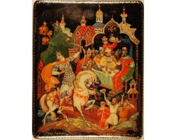 Лаковая миниатюра "Илья Муромец"