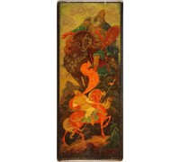 Лаковая миниатюра "Илья Муромец и Святогор"