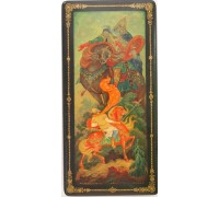 Лаковая миниатюра "Илья Муромец и Святогор"