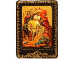 Лаковая миниатюра "Микула Селянинович"