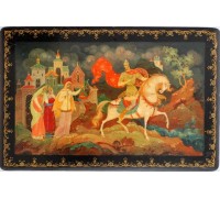 Лаковая миниатюра "Проводы Добрыни"