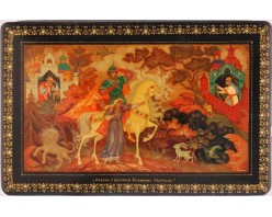 Лаковая миниатюра "Сказка о русском богатыре Зеленом"