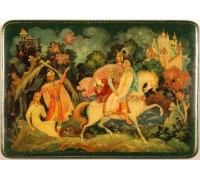 Лаковая миниатюра "Прощание Руслана с Ратмиром"