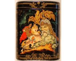 Лаковая миниатюра "Руслан и голова"