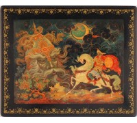 Лаковая миниатюра "Руслан и живая голова"