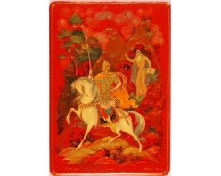 Лаковая миниатюра "Руслан и Финн"