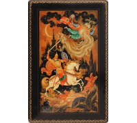 Лаковая миниатюра "Руслан и Черномор"
