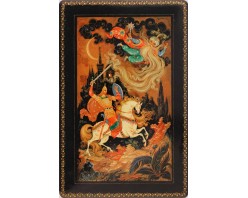 Лаковая миниатюра "Руслан и Черномор"