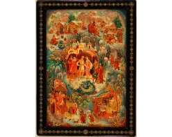 Лаковая миниатюра "По щучьему велению"