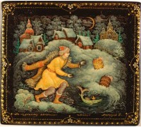 Лаковая миниатюра "По щучьему велению"