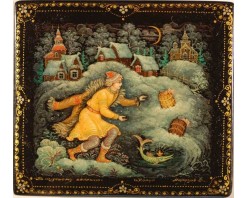 Лаковая миниатюра "По щучьему велению"