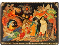 Лаковая миниатюра "Никита Кожемяка"