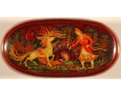 Лаковая миниатюра "Жароптицево перо"