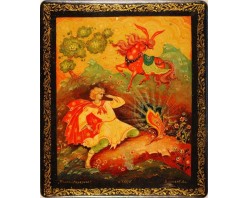 Лаковая миниатюра "Конек Горбунок"