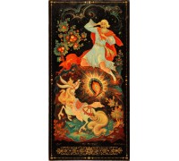 Лаковая миниатюра "Перо жар птицы"