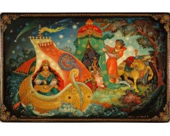 Лаковая миниатюра "Сказка о Коньке Горбунке"