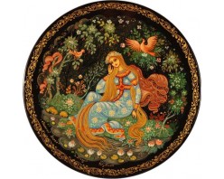 Лаковая миниатюра "Золотой волос"