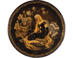 Лаковая миниатюра "Золотой волос"