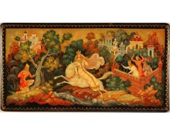 Лаковая миниатюра "Елена Прекрасная"