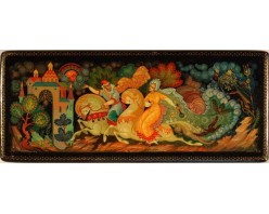 Лаковая миниатюра "Елена Премудрая"