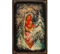 Лаковая миниатюра "За подснежниками"