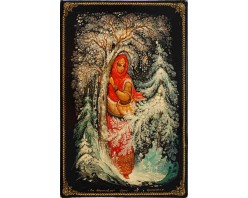 Лаковая миниатюра "За подснежниками"