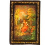 Лаковая миниатюра "Аленушка и братец Иванушка"