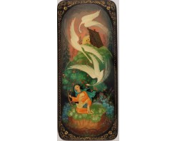 Лаковая миниатюра "Гуси лебеди"