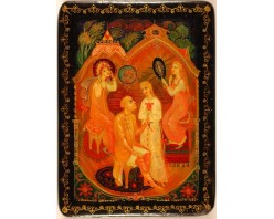 Лаковая миниатюра "Аленький цветочек"