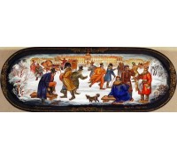 Лаковая миниатюра "Гуляния"