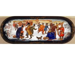 Лаковая миниатюра "Гуляния"