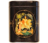 Лаковая миниатюра "Гусар и девушка"