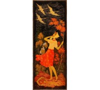 Лаковая миниатюра "Журавли"