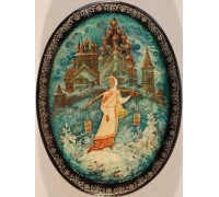 Лаковая миниатюра "Зима"