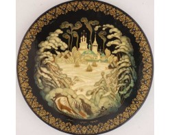 Лаковая миниатюра "Зима в Холуе"