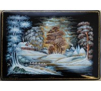 Лаковая миниатюра "Зимний вечер"