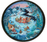 Лаковая миниатюра "Зимушка-зима"