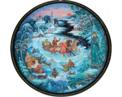 Лаковая миниатюра "Зимушка-зима"