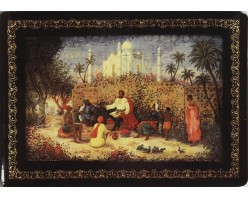 Лаковая миниатюра "Афанасий Никин в Индии"