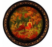 Лаковая миниатюра "Барышня-крестьянка"