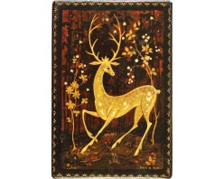 Лаковая миниатюра "Лань"