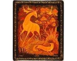 Лаковая миниатюра "Лань"