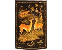 Лаковая миниатюра "Лани"