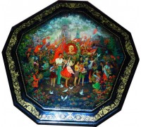 Лаковая миниатюра "Ленинский комсомол"