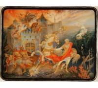 Лаковая миниатюра "Глеб Володьевич и Маринка Колдаевна"